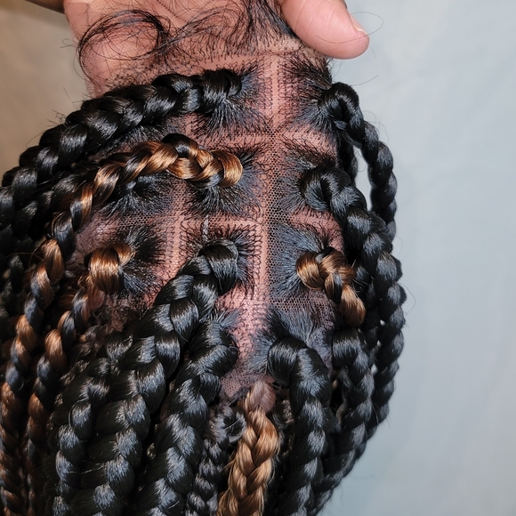 New Handmade Box Braid Crochet Wig w/Lace Closure - Picture 9 of 13